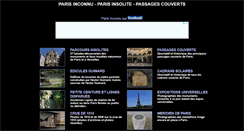 Desktop Screenshot of parisinconnu.com